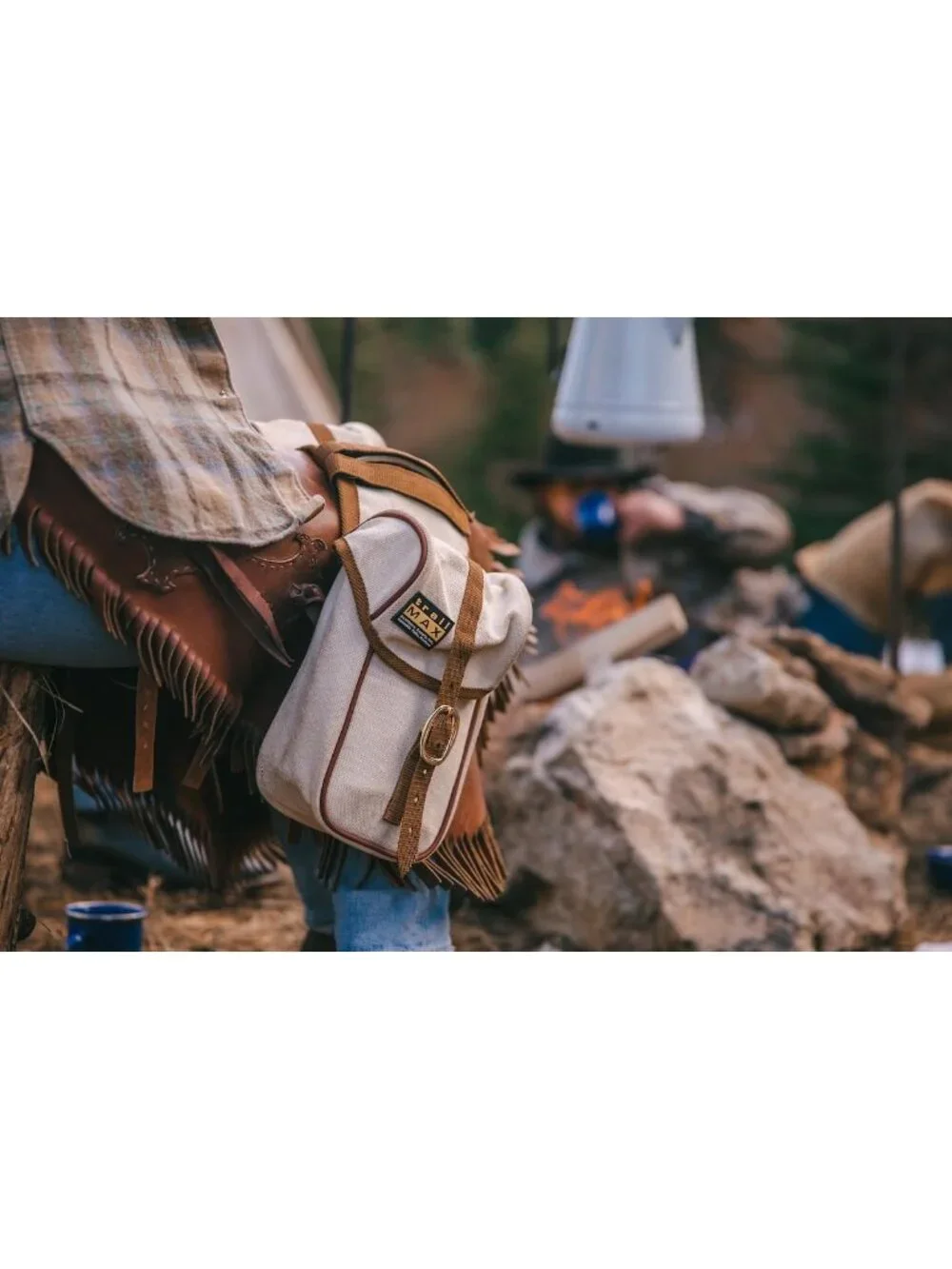 Classic Canvas Horn Bags for Western Saddles - Removable Liners & Brass Hardware